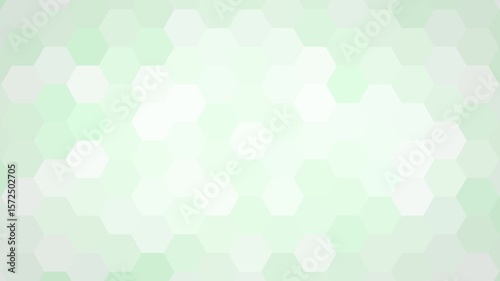 White green simple abstract hexagon background, geometric animation