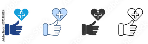 Benefits Icon Set Multiple Style Collection