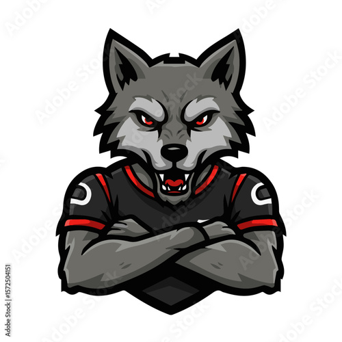 Ferocious Wolf Esport Gaming Mascot - Wild Canine Team Logo