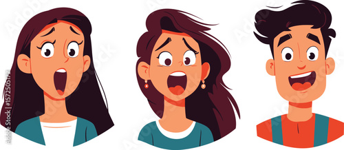 Astonished Faces Diverse Expressions of Surprise and Shock