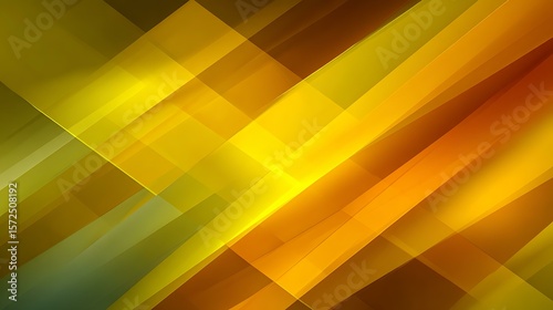 A vibrant abstract background composed of overlapping, translucent diagonal planes in a gradient from bright lemon yellow to deep goldenrod Gradient and Luminous Abstracts Modern Geometric 
