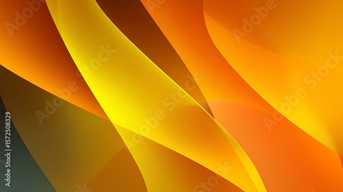 A vibrant abstract background composed of overlapping, translucent diagonal planes in a gradient from bright lemon yellow to deep goldenrod Gradient and Luminous Abstracts Modern Geometric 