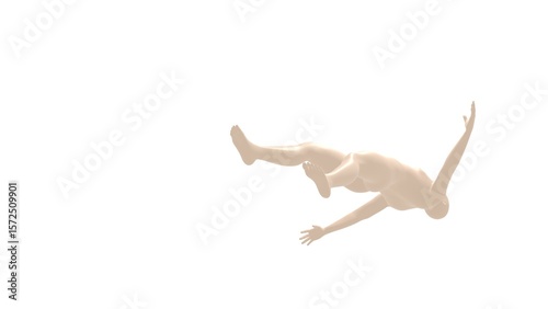 The Human Element: Minimalist Motion and Emotion floating and reaching through the Light