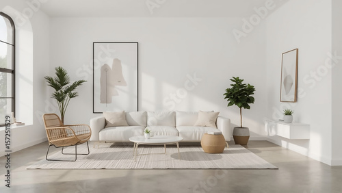 Bright Minimalist Living Room Interior