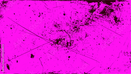 Abstract paint splatter and scratched texture with grunge elements. Black and white vector illustration background.