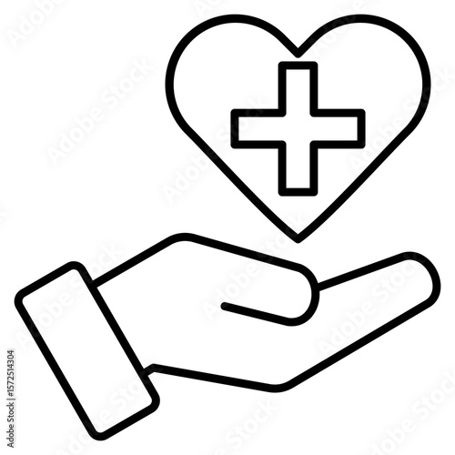 Healthcare Outline Icon Element For Design