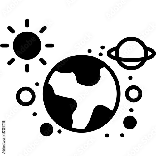 Planet mixed icon