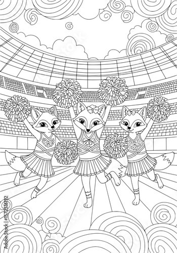 Fox cheerleaders at the stadium