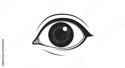 Minimalist Eye Illustration: Vision and Perception
