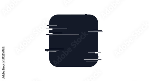 Glitch Effect App Icon: Modern Tech Error