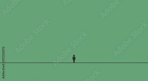 Solitary Figure on Horizon, Minimalism