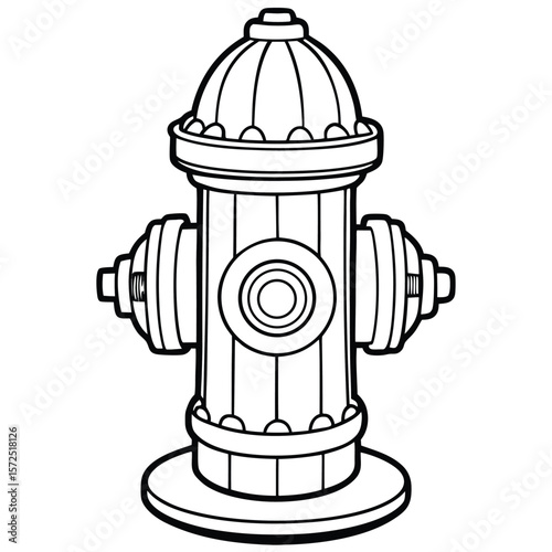 Bold fire hydrant outline icon symbol