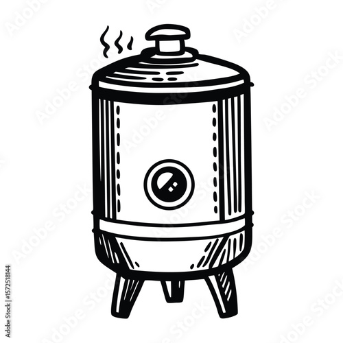 Boiler with steam and gauge hot water heating