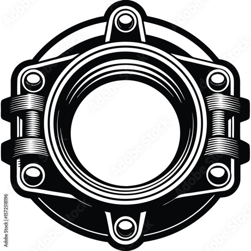 Circular pipe clamp mechanical fastener industrial