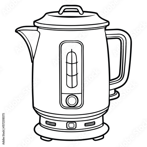 Electric Kettle Line Art water heater kitchen appliance