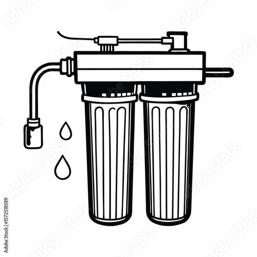 Dual filter unit with dripping water filter purification