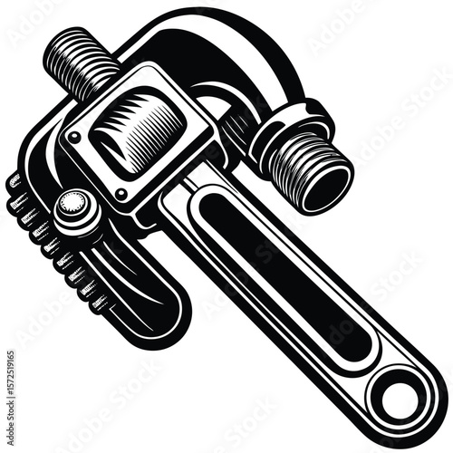 Plumbing tool pipe wrench grip adjustable wrench metal tool