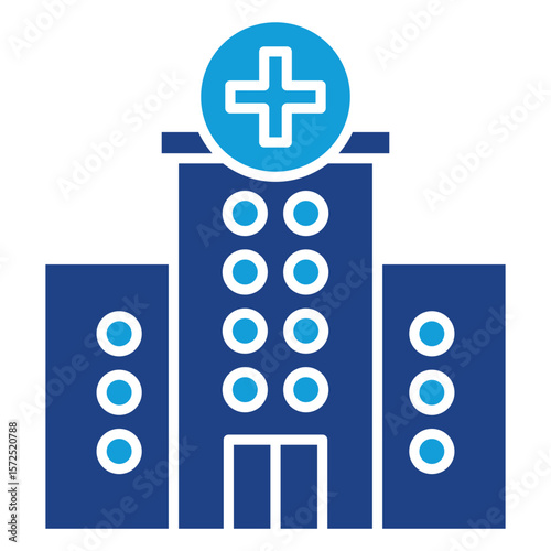 Hospital Dual Tone Icon Element For Design