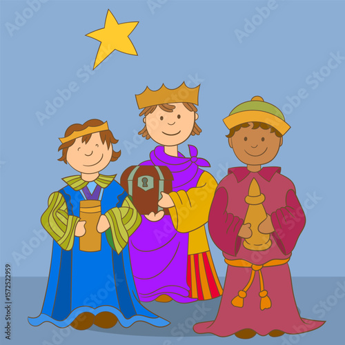 Magi from the East. Tree wise men.