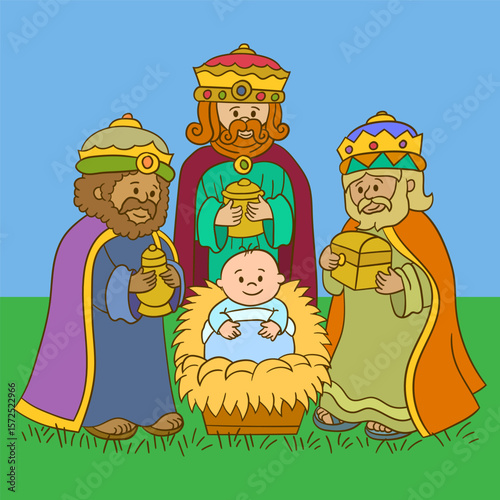 Magi from the East. Tree wise men.
