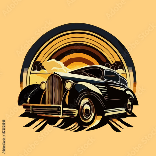 retro car vector