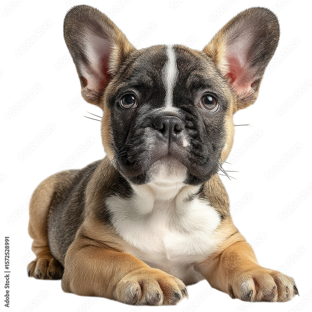 Fototapeta premium french bulldog puppy on white background