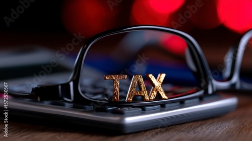 Q4 tax deal compliance document on desk with calculator representing financial management. Streamlining year end fiscal responsibility a guide to efficient tax preparation and financial