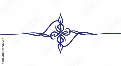 Elegant navy blue decorative divider.