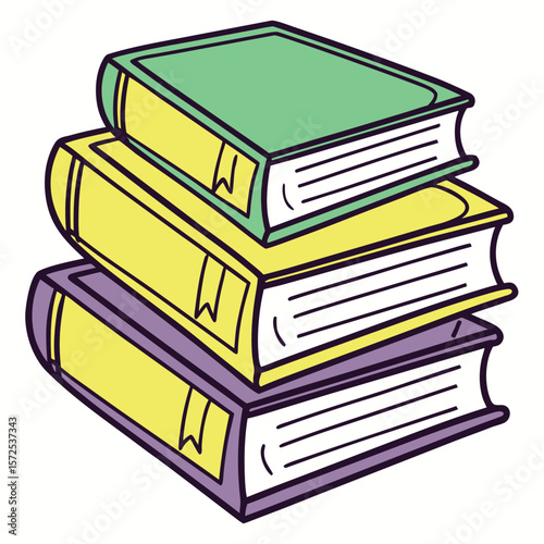 A Stack of Colorful Books Ready for Reading and Learning