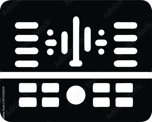 Dj mixer audio sound equipment icon