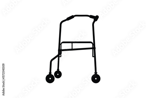 Mobility Walker Silhouette for Seniors and People with Disabilities