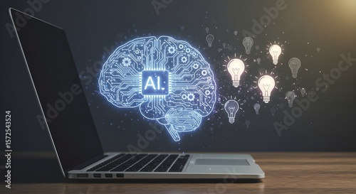 AI Brain Laptop Idea Generation

Artificial Intelligence Innovation Concept

Machine Learning Creative Solutions

Technology Inspiration with AI Chip