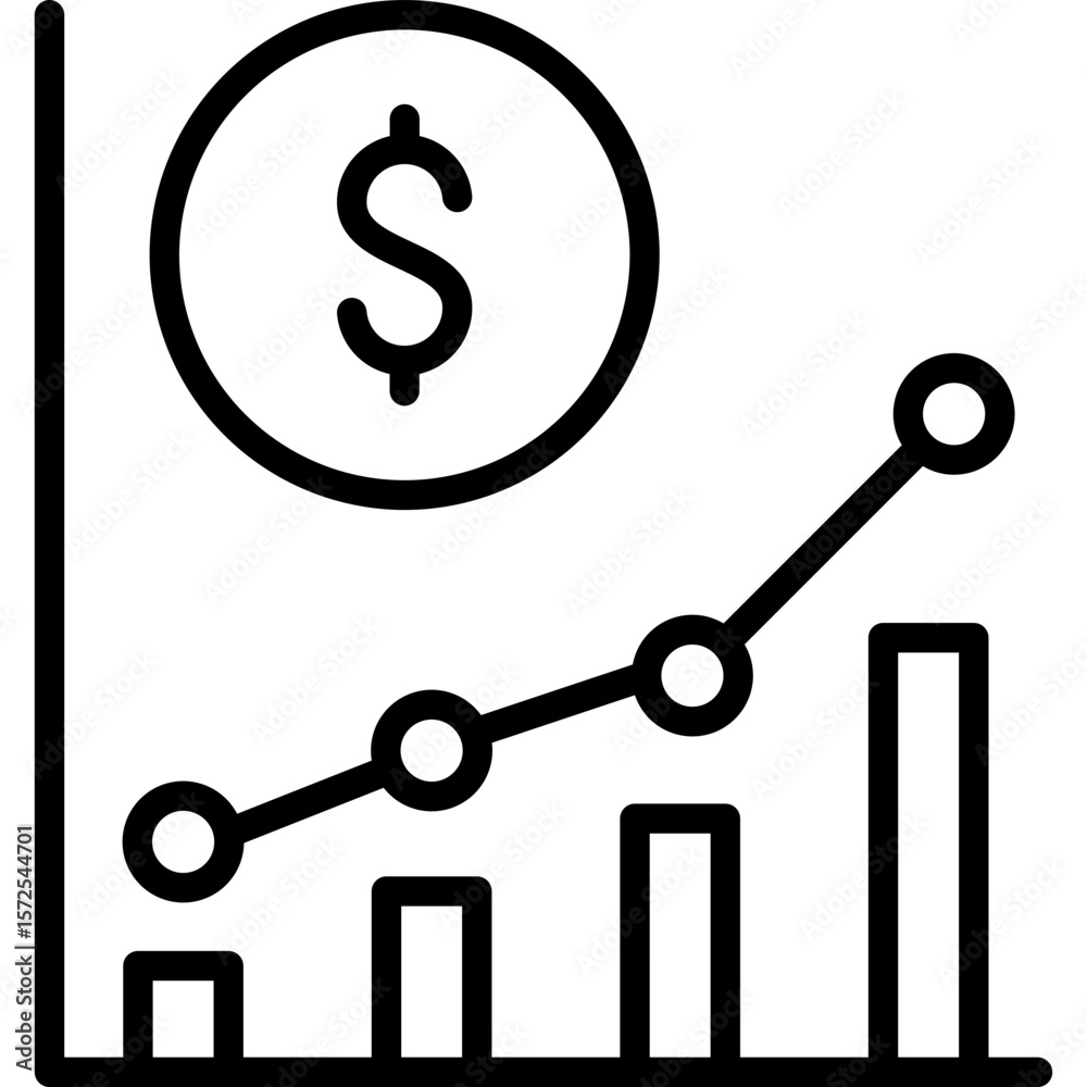 Income Increase line icon Income Increase line icon