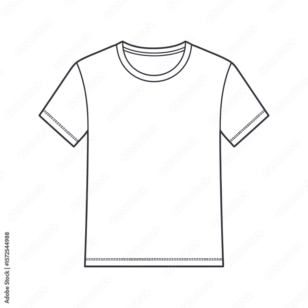 Blank White TShirt Template Short Sleeve Crew Neck Design Apparel Mockup for Clothing Line Blank White TShirt Template Short Sleeve Crew Neck Design Apparel Mockup for Clothing Line