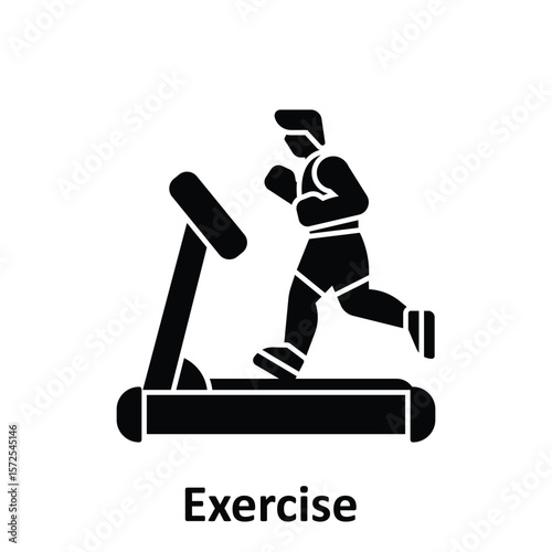 Exercise bike Vector Icon which can easily modify or edit