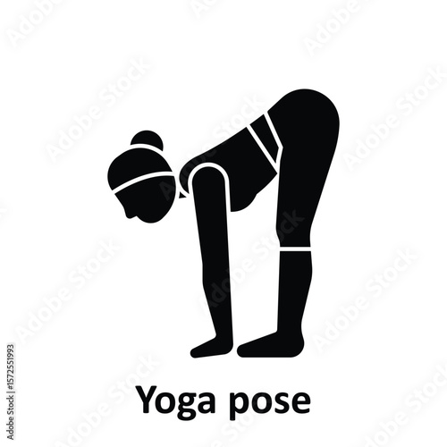Yoga pose Vector Icon which can easily modify or edit