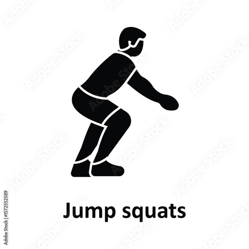 Jump squats vector Icon which can easily edit or modify