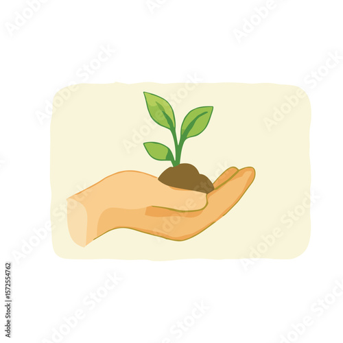 Hand Holding Plant	