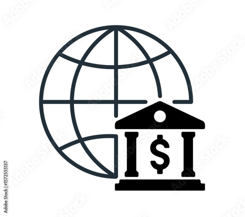 World bank icon editable