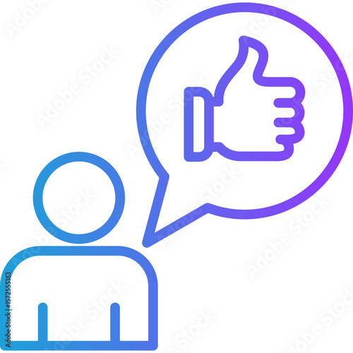 Social Media line gradient icon