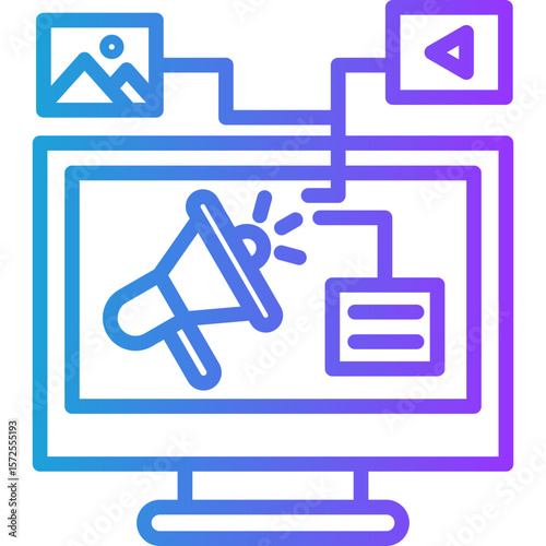 Content line gradient icon