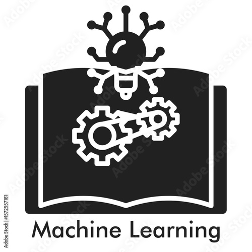 Machine Learning Icon - Glyph Style