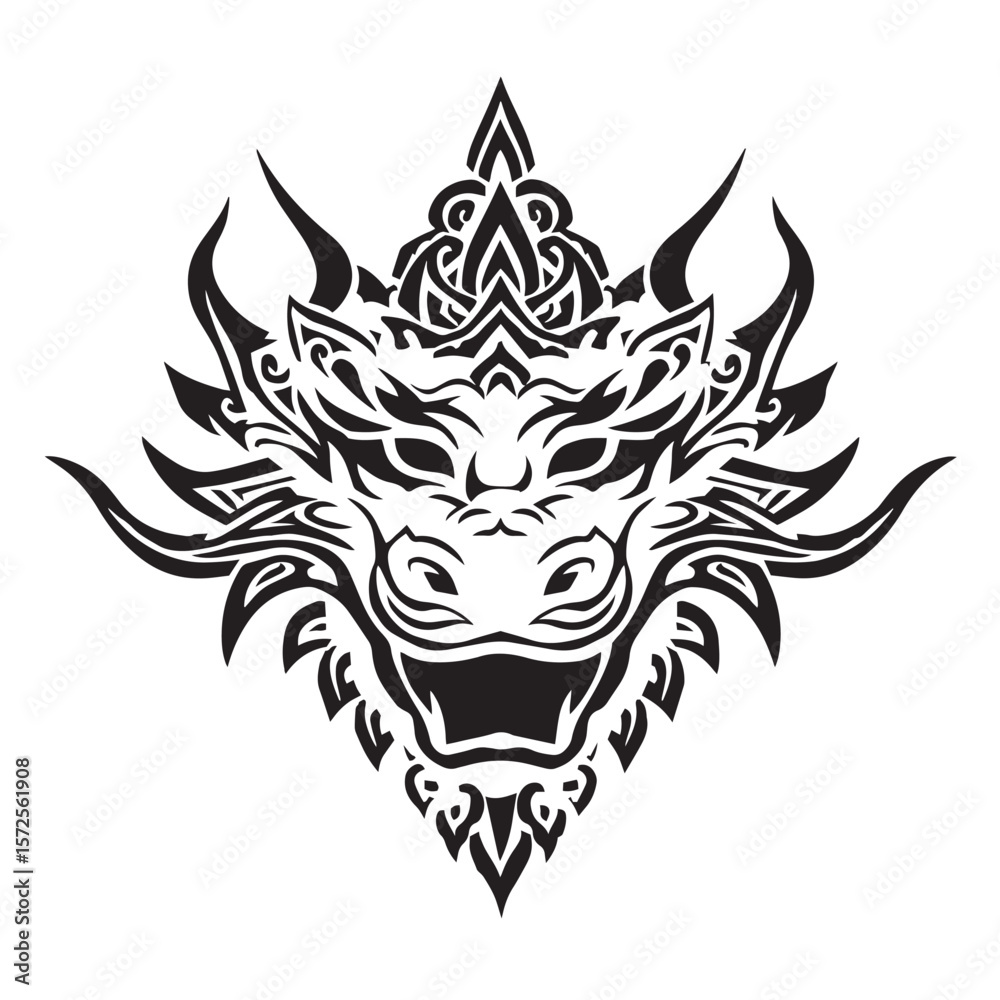 Obraz premium Dragon head logo 