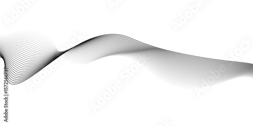 Abstract grey wave lines on transparent background. Grey wave swirl, frequency sound wave,twisted curve lines with blend effect. Technology,twisted curve lines with blend effect,