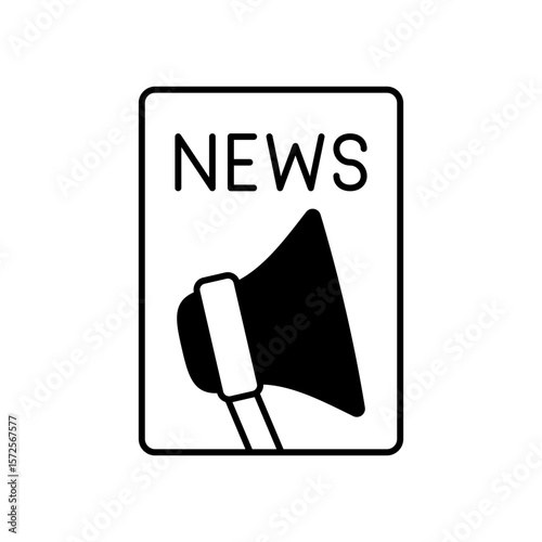 News Information Report Headline Fill Icon