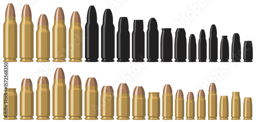 Various Caliber Rifle and Pistol Cartridges