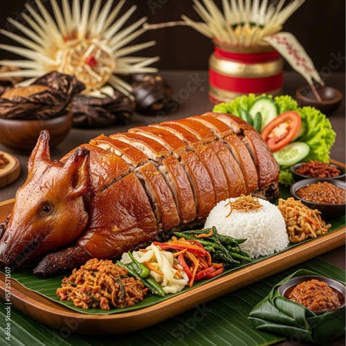 roast pork with vegetables