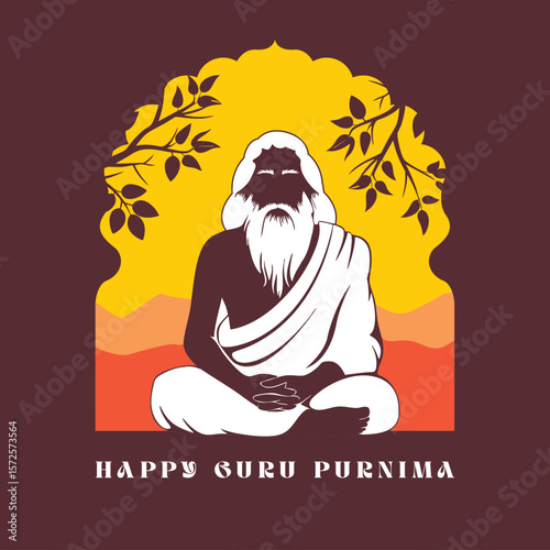 Abstract concept of guru as eternal guide.eps
