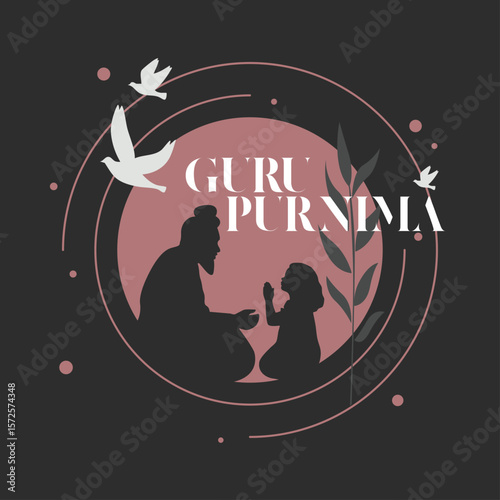 Enlightened celebration of Guru Purnima in art.eps