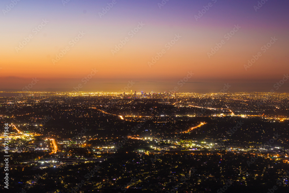 Naklejka premium night view of the Melbourne City from 